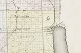 1829 Map of Ontario and Yates Counties New York