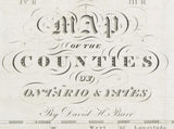 1829 Map of Ontario and Yates Counties New York