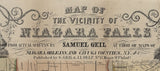1853 Map of Niagara Falls New York and Vicinity