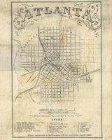 1864 Map of Atlanta Georgia