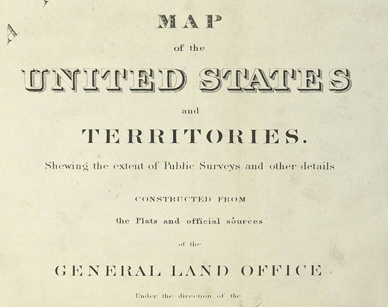 1866 Map of The United States