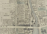 1876 Map of Le Roy Village Genesee County New York