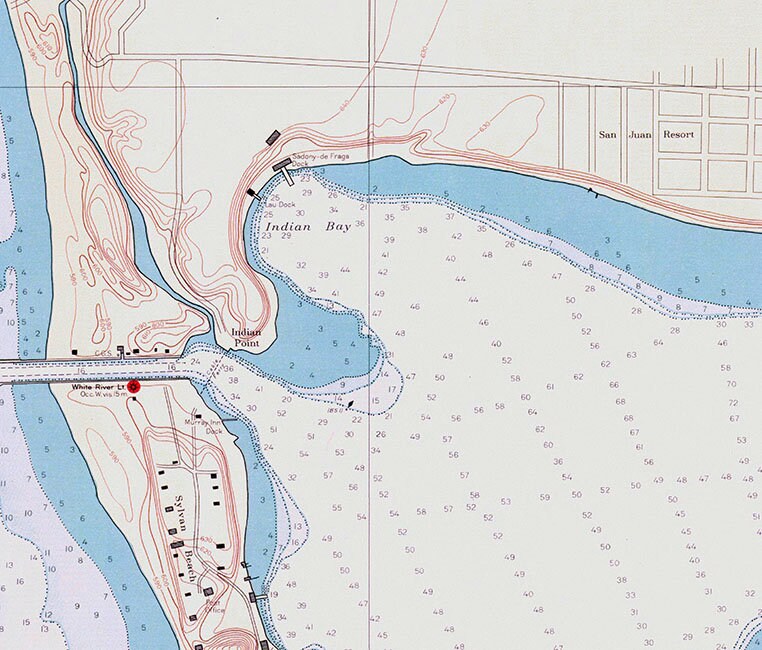 1938 Map of White Lake Michigan