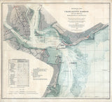 1865 Nautical Map of Charleston Harbor South Carolina