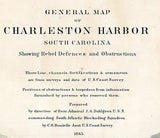 1865 Nautical Map of Charleston Harbor South Carolina