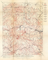 1907 Oil & Gas Well Map of Burgettstown Quadrangle Washington County Pa