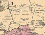 1877 Map of Middle Woodford County Kentucky