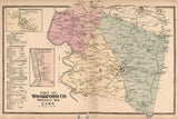 1877 Map of Nothern Woodford County Kentucky