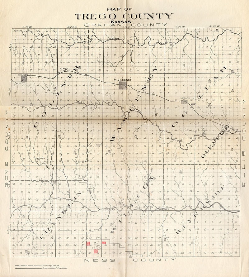 Trego County Kansas Map