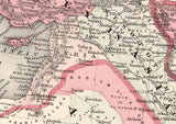 1864 Map of Turkey Persia and Arabia