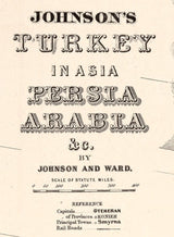 1864 Map of Turkey Persia and Arabia
