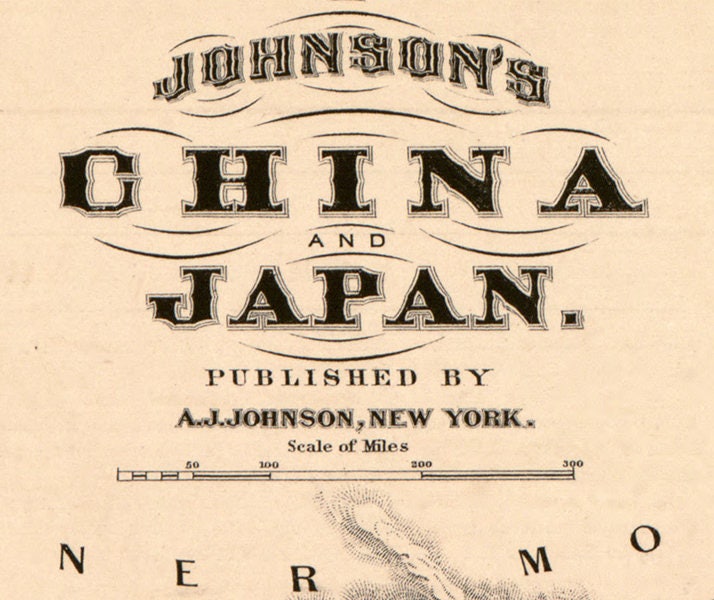 1869 Map of China and Japan