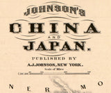1869 Map of China and Japan