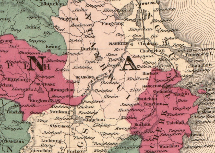 1869 Map of China and Japan