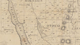 1848 Map of Onondaga County & Adjacent Area New York