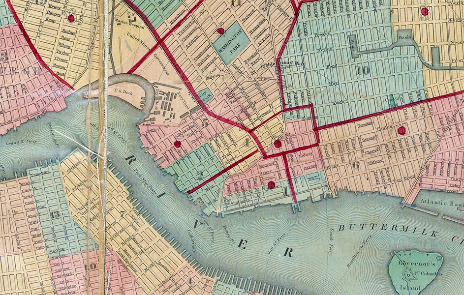 1861 Map of Brooklyn New York