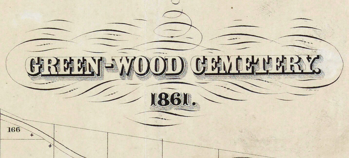 1861 Map of Greenwood Cemetery New York