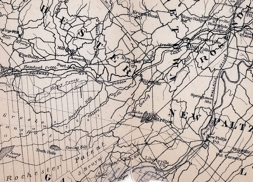 1880 Map of Sullivan & Ulster County New York