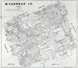 1880 Map of McClennan County Texas