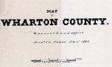 1880 Map of Wharton County Texas