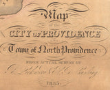 1835 Map of the city of Providence Rhode Island and North Providence