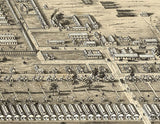 1860 Panoramic Map of Camp Chase Near Columbus Ohio