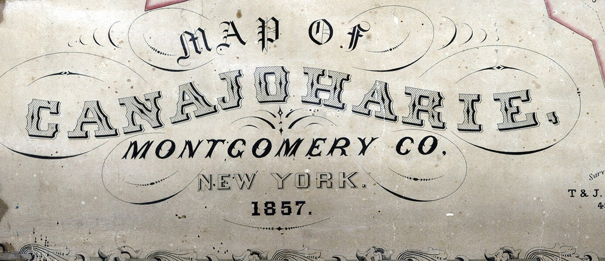 1857 Map of Canajoharie Montgomery County New York