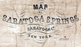 1850 Map of Saratoga Springs Saratoga County New York