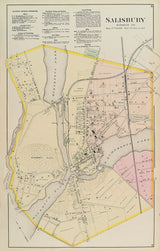1877 Map of Salisbury Wicomico County Maryland