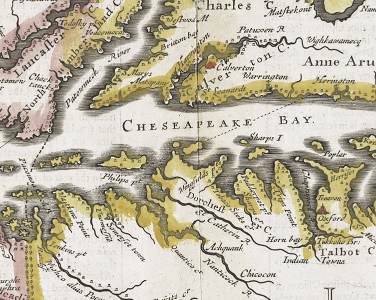 1756 Map of Virginia and Maryland