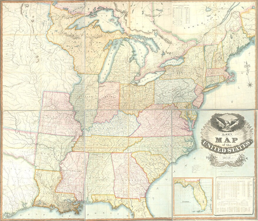 1827 Map of the United States