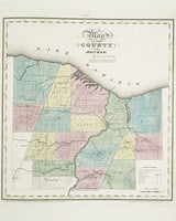 1829 Map of Monroe County New York