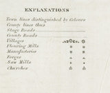 1829 Map of Ontario and Yates Counties New York