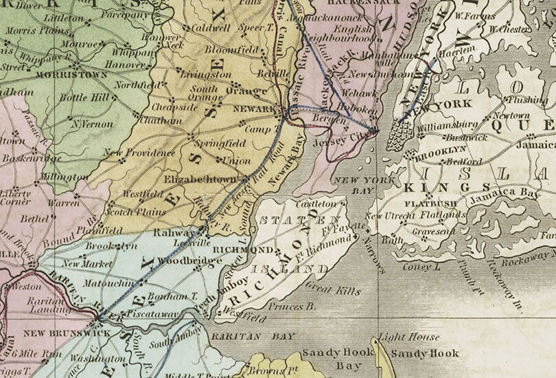 1834 Map of New Jersey