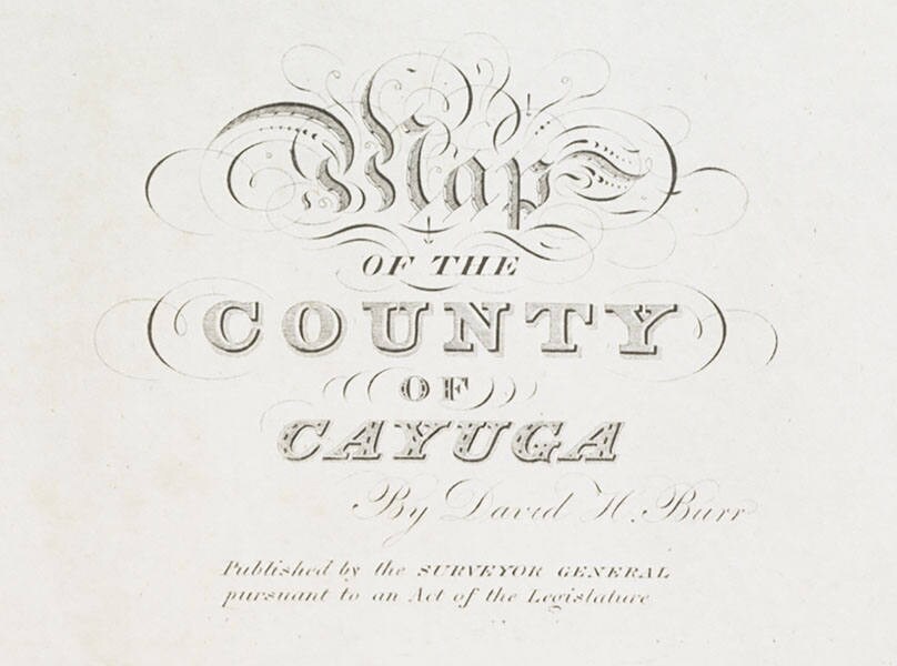 1841 Map of Cayuga County New York