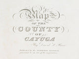 1841 Map of Cayuga County New York