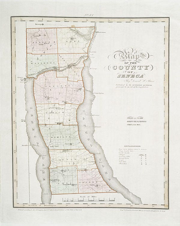 1841 Map of Seneca County New York