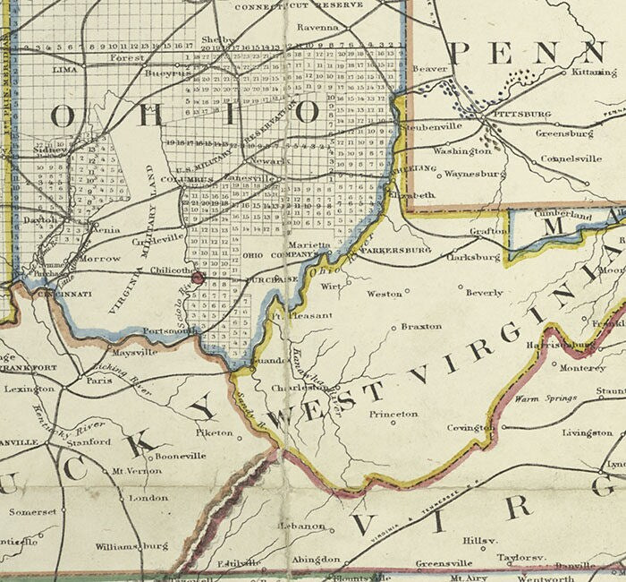 1866 Map of The United States