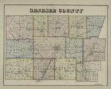1876 Map of Genesee County New York