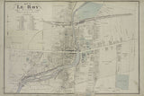 1876 Map of Le Roy Village Genesee County New York