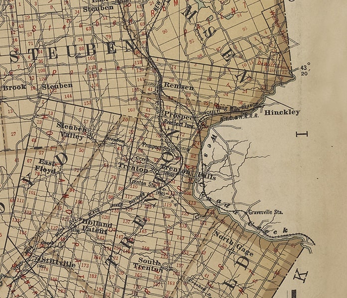 1895 Map of Oneida County New York