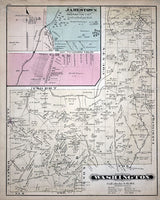 1877 Map of Washington Township Clarion County Pennsylvania Oil Wells