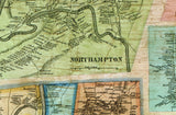 1854 Map of Hampshire County Massachusetts