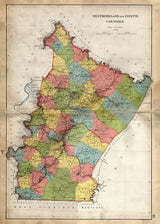 1899 Map of Fayette and Westmoreland County Pennsylvania