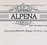 1909 Map of Alpena Township Jerauld County South Dakota