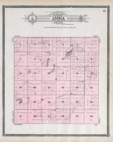 1909 Map of Anina Township Jerauld County South Dakota