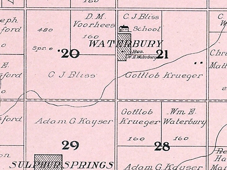 1909 Map of Crow Township Jerauld County South Dakota