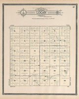 1909 Map of Logan Township Jerauld County South Dakota