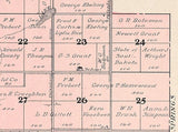 1909 Map of Media Township Jerauld County South Dakota