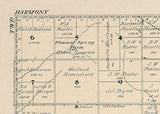1909 Map of Pleasant Township Jerauld County South Dakota
